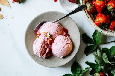 helado fresa